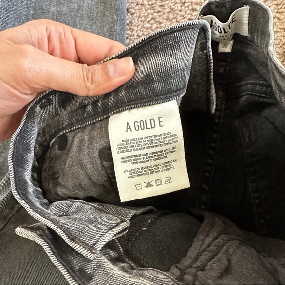 Agolde Women's Sophie Hi Rise Skinny Amplify Jeans in Dark Grey Black sz 30 - Picture 8 of 14